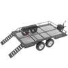 1/10 Scale RC Trailer, Metal Car Trail Accessory, Four-Tire Design, Suitable for TRX4 Axial Scx10 RC Car view 3