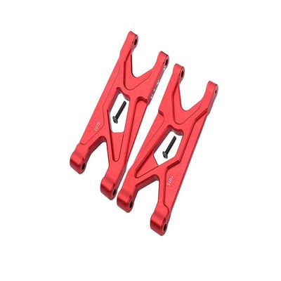 Aluminum 7075 Rear Suspension Arms for Arrma 1/10 Gorgon 4X2 Mega 550 Brushed Monster Truck-ARA3230 Upgrades - Red