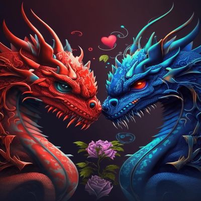 1000 Piece Adult Jigsaw Puzzle - Painted Dragon Love Wooden Rounded Corner Color Jigsaw Puzzle for Beginners, Great Gift for Framing, Multi-Color Jigsaw Puzzle