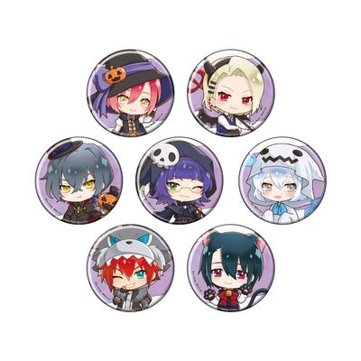 JACKJEANNE 11 Halloween Ver. Mini Character Illustration Can Badge 7 Piece Box