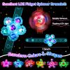 24PCS Light Up Fidget Spinner Bracelets Glow Valentine Party Favors Bulk for Kids 4-8 8-12 Goodie Treat Bag Stuffers Classroom Treasure Box Toys Carnival Prizes Pinata Filler Birthday Return Gifts view 2