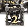DND Dice,HNCCESG Beholder'S Eye DND Dice Set of 7PC,Dungeons and Dragons Dice for D&D Dice,Eye Monster Metal Dice for RPG Role Playing MTG Tabletop Board Games,Shadowrun Pathfinder(Eye-Black) view 1
