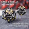 DND Dice,HNCCESG Beholder'S Eye DND Dice Set of 7PC,Dungeons and Dragons Dice for D&D Dice,Eye Monster Metal Dice for RPG Role Playing MTG Tabletop Board Games,Shadowrun Pathfinder(Eye-Black) view 2