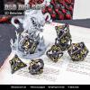 DND Dice,HNCCESG Beholder'S Eye DND Dice Set of 7PC,Dungeons and Dragons Dice for D&D Dice,Eye Monster Metal Dice for RPG Role Playing MTG Tabletop Board Games,Shadowrun Pathfinder(Eye-Black) view 4