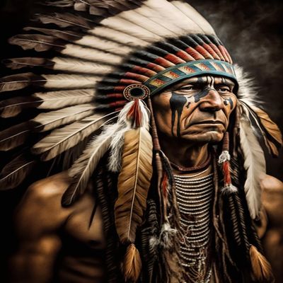 1000 Piece Adult Woodiness Puzzle, American Indians Men, Puzzle Game Educational Gift, Room Decor