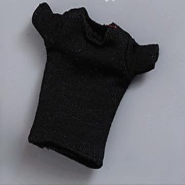 1/12 Scale Female Soldier Short Sleeve T-Shirt Model (Black,Long)