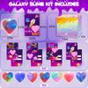 28 Pack Valentine's Day Cards for Kid with Galaxy Slimes, Heart Valentine Slime Stress Relief for Kids Boys Girls Classroom School Exchange Birthday Gifts Game Prizes view 2