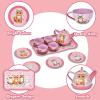 Lajeje Cat Tea Party Set for Little Girls - 19pcs Pretend Play Toy, Birthday Gift for Toddlers Ages 3 4 5 6 Year Old, Includes Kitten Tin Tea Set, and Carrying Case - Ideal Stocking Stuffers for Kids view 2