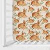 Cute Deer Green Leaves Baby Crib Sheets 52''x28'' Elk Stretchy Crib Mattress Cover for Boy Girl Baby Animal Soft Nursery Toddler Bed Sheet for Standard Crib and Toddler Mattress view 3