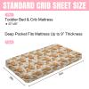 Cute Deer Green Leaves Baby Crib Sheets 52''x28'' Elk Stretchy Crib Mattress Cover for Boy Girl Baby Animal Soft Nursery Toddler Bed Sheet for Standard Crib and Toddler Mattress view 4