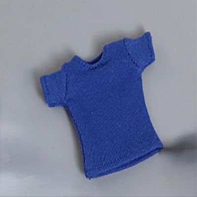 1/12 Scale Female Soldier Short Sleeve T-Shirt Model (Blue,Long)