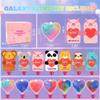 28Pcs Galaxy Slime Set, Cute Animals Cards Stress Relief Fidget Toys for Kids Valentines Day Classroom Gift Exchange, Easter Eggs Stuffer & Party Favors view 2