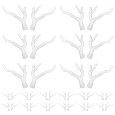 ABOOFAN 50pcs Reindeer Antlers Headband Ornaments Transparent Frosted Craft Supplies for Christmas Hair Accessories and Creative Projects