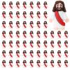 Bememo 100 Pcs Jesus Toys Original Design Mini Rubber Little Jesus Figurine to Hide and Seek Religious Party Favors Sunday School Craft Baptism Gifts for Easter Egg Stuffers(Red) view 1