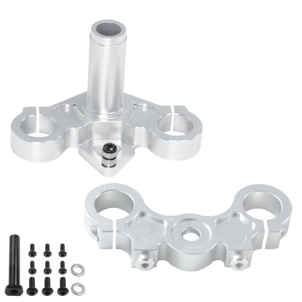 ZLiT RC Front Shock Absorbing Fixed Triangle Plate for LOSI 1/4 Promoto MX RC Car (Fixed Triangle Plate,Silver)