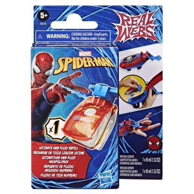 Marvel Spider-Man Real Webs Ultimate Web Fluid Refill for The Ultimate Web Blaster Role Play Web Shooter, Super Hero Toys for Kids, Ages 5+