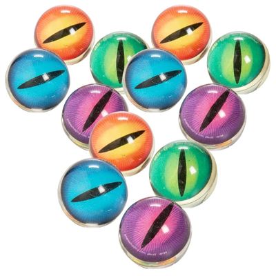 Fun Express Dragon Eye Bouncy Balls - 12 Pc Multicolor