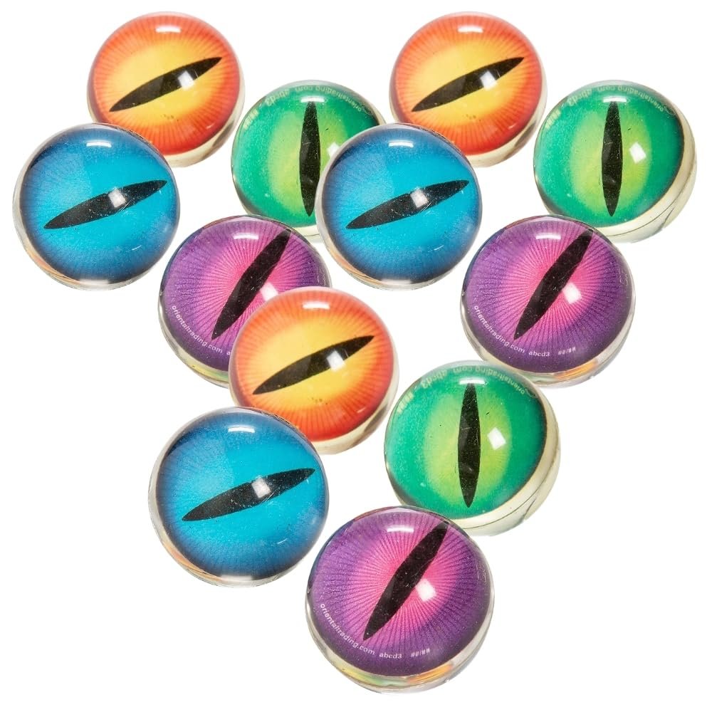 Fun Express Dragon Eye Bouncy Balls - 12 Pc Multicolor
