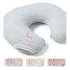 DORMIKID Organic Cover for Nursing Pillow  Premium Quality 100% Cotton Oeko-Tex Standard  Case for Breastfeeding and Bottle Feeding Pillow  Soft and Breathable  Only Cover (Slate Waffle) view 1
