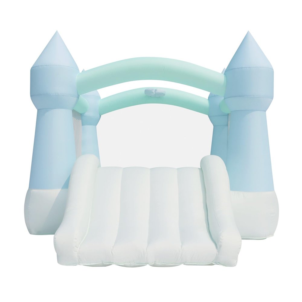 Bounceland Bouncy Castle Daydreamer Mist Bounce House, Pastel Bouncer with Slide, 12 ft L x 9 ft W x 7 ft H, UL Blower Included, Trendy Bouncer for Kids, Indoor and Outdoor Use