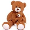 Yeqivo Big Teddy Bear Stuffed Animal Big Teddy Bear Mama with Baby Giant Teddy Bear Stuffed Animal Bear for Kids, Girlfriend on Mother's Day, Valentine's Day, Christmas(100CM,Brown) view 1