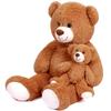 Yeqivo Big Teddy Bear Stuffed Animal Big Teddy Bear Mama with Baby Giant Teddy Bear Stuffed Animal Bear for Kids, Girlfriend on Mother's Day, Valentine's Day, Christmas(100CM,Brown) view 2