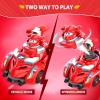 Super Wings Jett Spinning Battling Tops & Cars Toys, Red Car Toys for Toddlers 1-3, Little People Race Toy Cars for 5 Year Old Boys, Best Gifts for Kids Boys Girls view 3