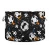 Abstract Football Soccer Pattern Toys Storage Bin with Cotton Rope Large Capacity Clothes Storage Baskets Laundry Hamper Holiday Ornament Box Organizer for Bedroom Bathroom Nursery view 1