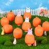 12 Pcs Easter Carrot Rabbit Fidget Toys, Rabbit Squeeze Ball for Kids Relieve Stress, Pop Up Toy for Easter Basket Stuffers view 3