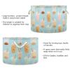 AMmao Sweet Bubble Milk Tea Pattern Toys Storage Bin with Cotton Rope Large Capacity Clothes Storage Baskets Laundry Hamper Holiday Ornament Box Organizer for Bedroom Bathroom Nursery view 3