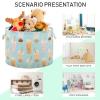AMmao Sweet Bubble Milk Tea Pattern Toys Storage Bin with Cotton Rope Large Capacity Clothes Storage Baskets Laundry Hamper Holiday Ornament Box Organizer for Bedroom Bathroom Nursery view 4