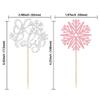 Gyufise 24Pcs Snowflake Oh Baby Cupcake Toppers Glitter Winter Frozen Them Cupcake Picks Baby Shower Cake Decorations for Snowflake Them Gender Reveal Christmas Kids Birthday Party Supplies Pink view 2