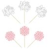 Gyufise 24Pcs Snowflake Oh Baby Cupcake Toppers Glitter Winter Frozen Them Cupcake Picks Baby Shower Cake Decorations for Snowflake Them Gender Reveal Christmas Kids Birthday Party Supplies Pink view 3