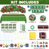 168 Pcs Football Party Decorations, 2026 Football Party Supplies, Includes Tablecloth, Plates, Napkin, Balloons and Banner for Football Birthday Party Gameday Decor view 2