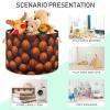 AMmao Funny Basketball Toys Storage Bin with Cotton Rope Large Capacity Clothes Storage Baskets Laundry Hamper Holiday Ornament Box Organizer for Bedroom Bathroom Nursery view 4