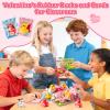 24 Pcs Rubber Ducks with Valentines Day Cards for Kids School Classroom, Valentines Theme Rubber Ducks in Bulk, Valentines Day Gifts for Kids Classroom Exchange Prizes, Valentines Day Party Favors view 3