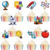 30 PCS Double Sided Science Cupcake Toppers - Astronomy, Biology, Chemistry, Physics Cake Decorations for Kids Birthday Party Supplies view 1