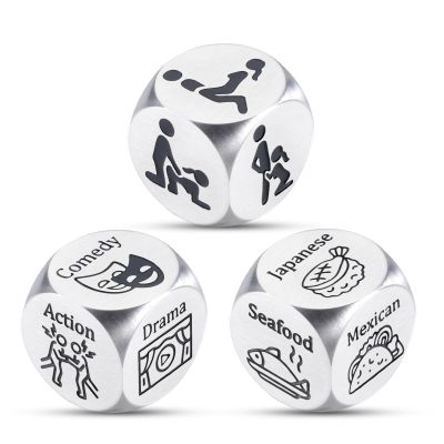 3Pcs Valentines Gift for Women Men Adults, Valentines Gifts for Him Her, Funny Date Night Decision Dice for Couples, Valentine Anniversary Wedding Birthday Gag Gifts for Him Her Couples