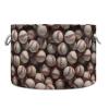 AMmao Baseball Pattern Toys Storage Bin with Cotton Rope Large Capacity Clothes Storage Baskets Laundry Hamper Holiday Ornament Box Organizer for Bedroom Bathroom Nursery view 1