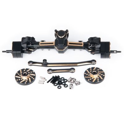 RCHUBAM RC Front & Rear Axle Set Metal Complete Axle with Steering Weights for 1/24 Axial SCX24 RC Crawler Deadbolt C10 Bronco Upgrades Accessories Part (Front Axle)