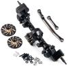 RCHUBAM RC Front & Rear Axle Set Metal Complete Axle with Steering Weights for 1/24 Axial SCX24 RC Crawler Deadbolt C10 Bronco Upgrades Accessories Part (Front Axle) view 3