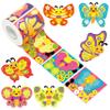 Haooryx DIY Butterfly Stickers Rolls - 300 Pcs Butterfly Waterproof Vinyl Reusable Laptop Stickers Coloring Book Scrapbook Water Bottle Page Activity Pad Hello Spring Birthday Party Favors Skateboard view 1