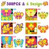 Haooryx DIY Butterfly Stickers Rolls - 300 Pcs Butterfly Waterproof Vinyl Reusable Laptop Stickers Coloring Book Scrapbook Water Bottle Page Activity Pad Hello Spring Birthday Party Favors Skateboard view 2