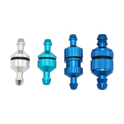BrewJa 1Pc Alu Fuel Filter D5 D6 Compatible with Nitro/Glow for RC Model Airplane/Car RC Accessories (Color : 1 pc D5x25 Blue)
