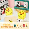 Henoyso 6 Pcs Teaching Clock for Kids 4'' Clocks Classroom Set, Yellow view 3