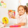 Henoyso 6 Pcs Teaching Clock for Kids 4'' Clocks Classroom Set, Yellow view 4