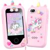 Kids Smart Phone for Girls Toys, Gifts for 3-10 Year Old Girl Boy Christmas Birthday Kids Toys, 2.8" Touchscreen Toddler Learning Cell Toy Phone with Dual Camera, Game, Music Player, 8GB Card Pink view 1