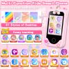 Kids Smart Phone for Girls Toys, Gifts for 3-10 Year Old Girl Boy Christmas Birthday Kids Toys, 2.8" Touchscreen Toddler Learning Cell Toy Phone with Dual Camera, Game, Music Player, 8GB Card Pink view 2