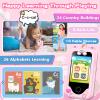Kids Smart Phone for Girls Toys, Gifts for 3-10 Year Old Girl Boy Christmas Birthday Kids Toys, 2.8" Touchscreen Toddler Learning Cell Toy Phone with Dual Camera, Game, Music Player, 8GB Card Pink view 4