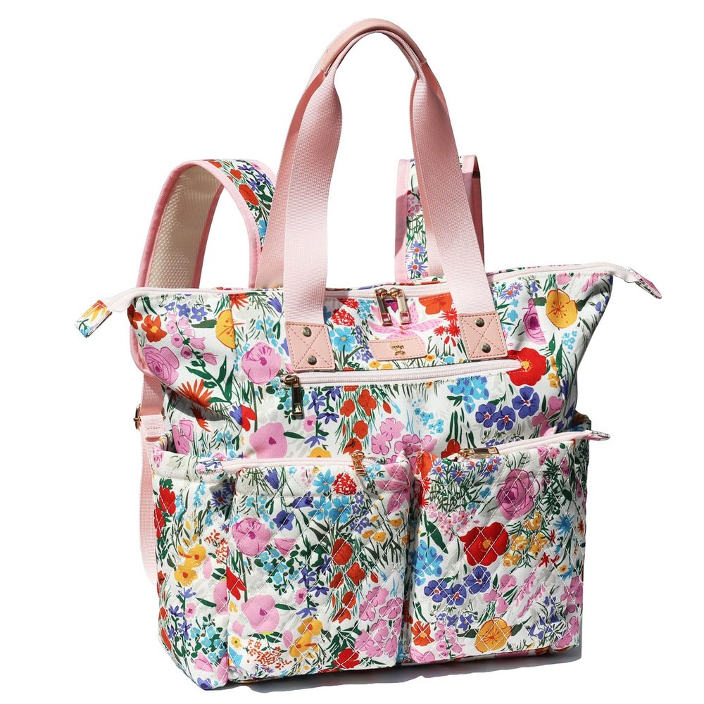 ESVAN Diaper Tote Bag Backpack 2 in 1 for Women Multifunctional Large Capacity with Insulated Pockets Travel